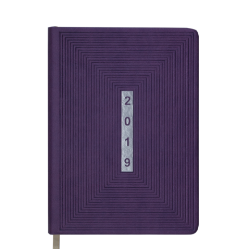 Ежедневник датированный 2019 MEANDER, A5, 336 стр., сиреневый (фиолетовый)