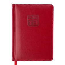 Ежедневник датированный 2019 BRAVO (Soft), A6, красный