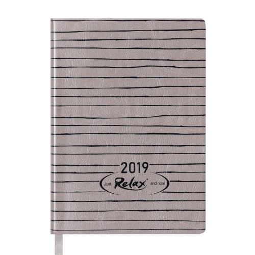 Ежедневник датированный 2019 RELAX, A6, 336 стр., золото