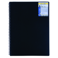 Записная книга на пружине CLASSIC, А6, 80 листов, клетка, черный