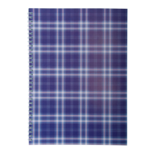 Тетрадь на пружине сбоку, А-4, 48л., "Shotlandka", фиолетовый, клетка, картонная обложка