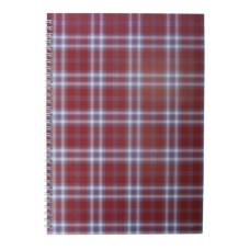 Тетрадь на пружине сбоку, А-4, 48л., "Shotlandka", бордовый, клетка, картонная обложка