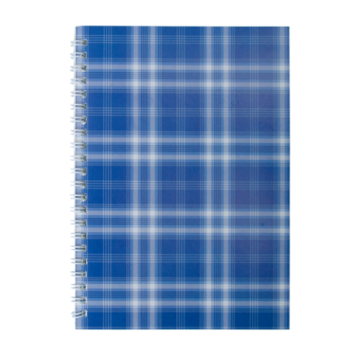 Тетрадь на пружине сбоку, А-5, 48л., "Shotlandka", синий, клетка, картонная обложка