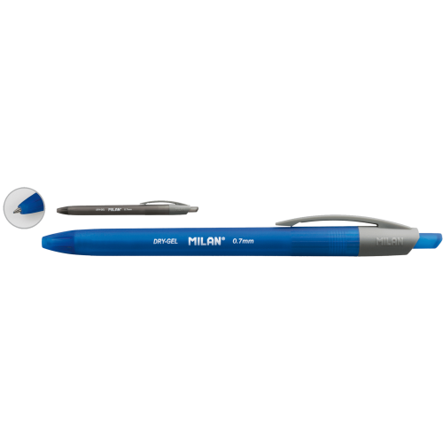 Ручка гелевая DRY GEL, 0.7мм, дисплей 25шт, синий