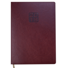 Ежедневник датированный 2019 BRAVO (Soft), A4, коричневый