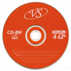 Диск CD-RW, 700Mb, 4-12х, Slim