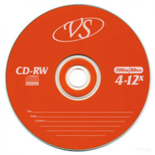 Диск CD-RW, 700Mb, 4-12х, Slim