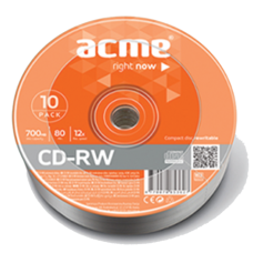 Диск CD-RW, 700Mb, 4-12х, Cake (10)