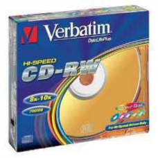 Диск CD-RW, 700Mb, 8-12х, HighSpeed Color, Slim
