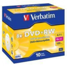 Диск DVD+RW, Matt Silver, 4.7Gb, 8х, Case (10)