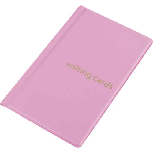 Визитница для 60 визиток, PVC, розовый