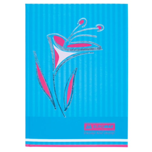 Книга канцелярская FLOWERS, А4, 80 листов, клетка, голубой