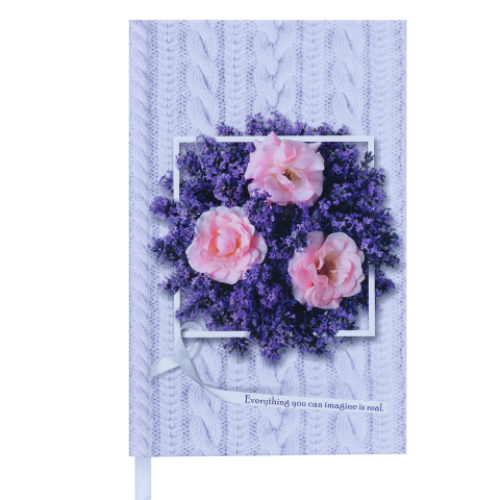 Ежедневник недатированный DAISY, A6, 288 стр., лавандовый