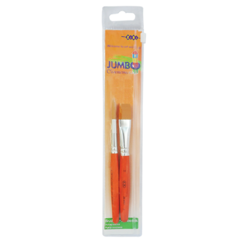 Набор кистей "Jumbo kids": синт. круг.12- синт. плос.16. В пенале 2шт.