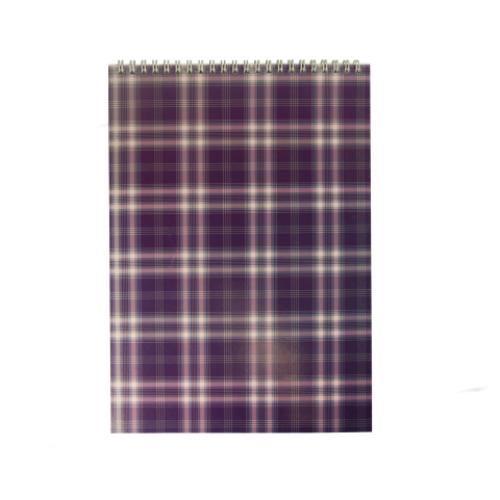 Блокнот на пружине сверху SHOTLANDKA, А4, 48 листов, клетка, фиолетовый