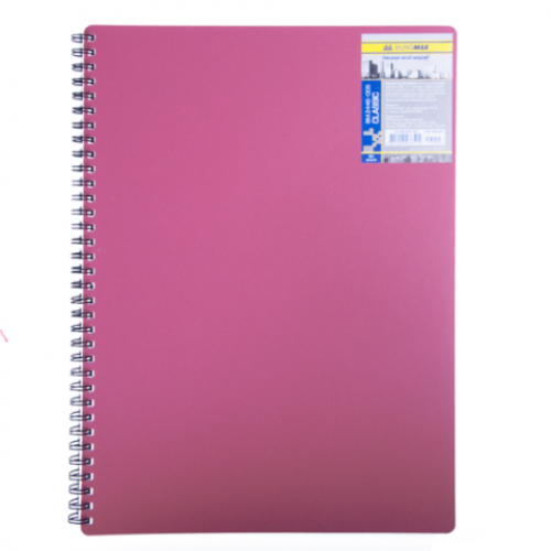 Записная книга на пружине CLASSIC, А6, 80 листов, клетка, красный