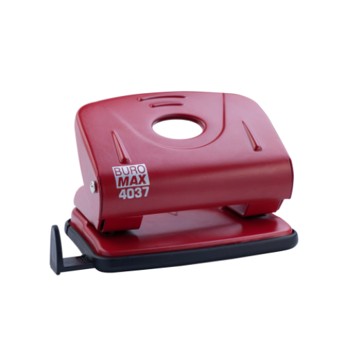 Дырокол металлический BUROMAX, 20 листов, красный