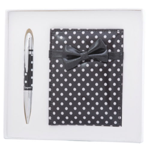 Набор подарочный "Monro": ручка шариковая + зеркало, черный