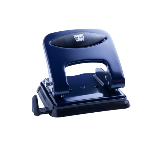 Дырокол металлический BUROMAX, 30 листов, синий