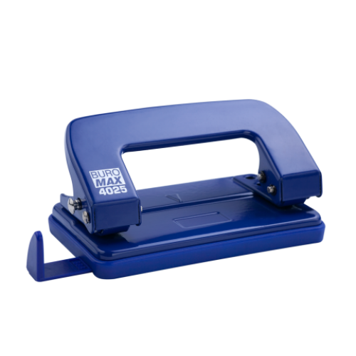 Дырокол металлический BUROMAX, 10 листов, синий