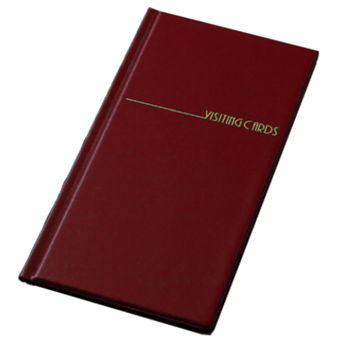 Визитница для 96 визиток, винил, бордовая