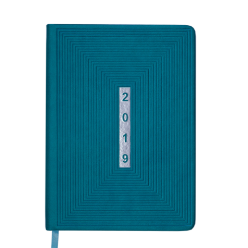 Ежедневник датированный 2019 MEANDER, A5, 336 стр., бирюзовый