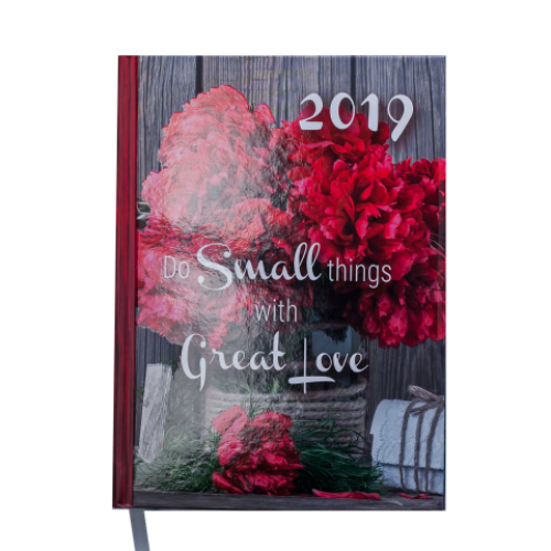 Ежедневник датированный 2019 ROMANTIC, A5, 336 стр., красный