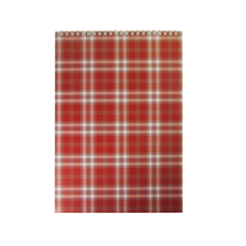 Блокнот на пружине сверху SHOTLANDKA, А4, 48 листов, клетка, бордовый