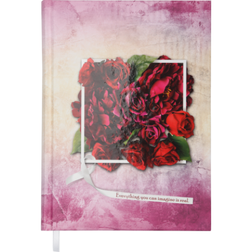 Ежедневник недатированный DAISY, A5, 288 стр., вишневый