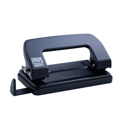 Дырокол металлический BUROMAX, 10 листов, черный