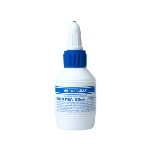 Клей ПВА 50мл, JOBMAX колпачок-дозатор