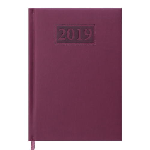 Ежедневник датированный 2019 GENTLE (Torino), A5, бордовый