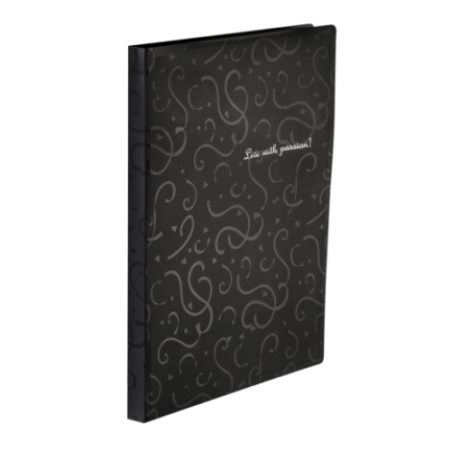 Папка пластиковая A4 с боковым прижимом RED &- BLACK, черный