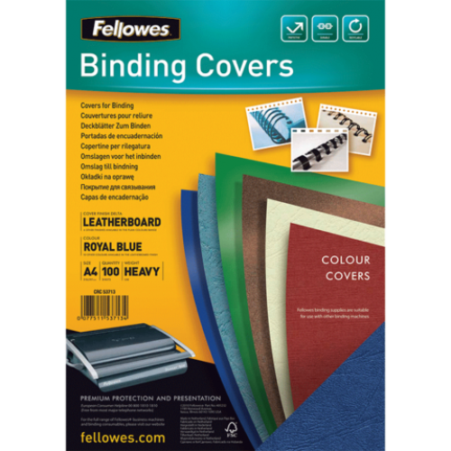 Обложки картонные А4 DELTA 250 мкм, "под кожу", темно-синие