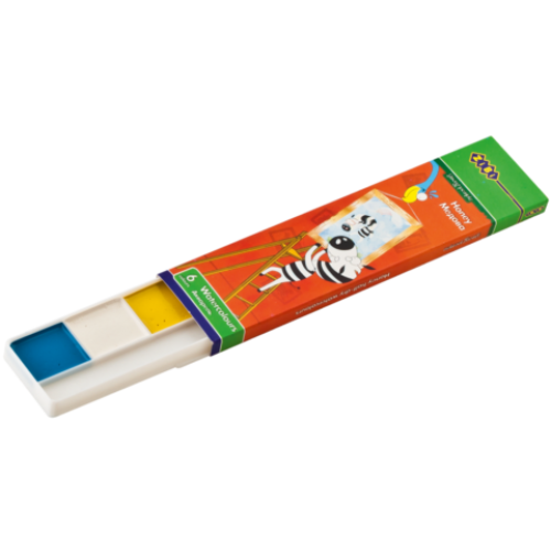 Акварельные краски 6 цветов, картонная упак.