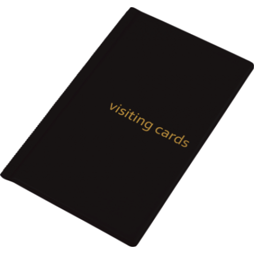 Визитница для 60 визиток, PVC, черная