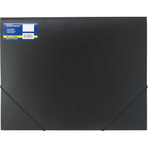 Папка пластиковая A3 на резинках PROFESSIONAL, черный