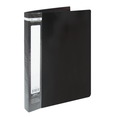 Папка пластиковая c 60 файлами А4 JOBMAX, черный