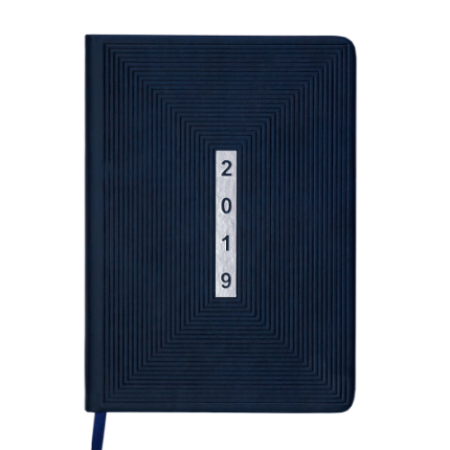 Ежедневник датированный 2019 MEANDER, A5, 336 стр., синий