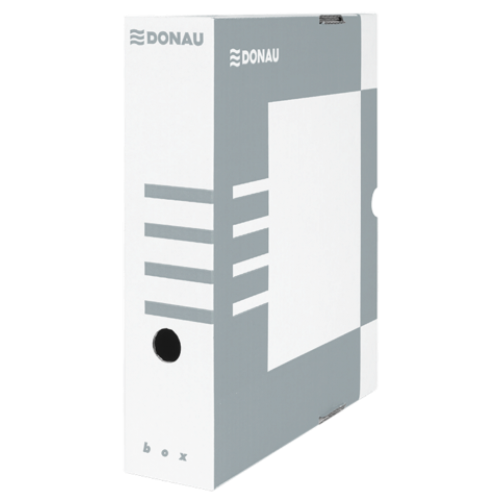 Бокс для архивации документов, 80 мм, DONAU, серый