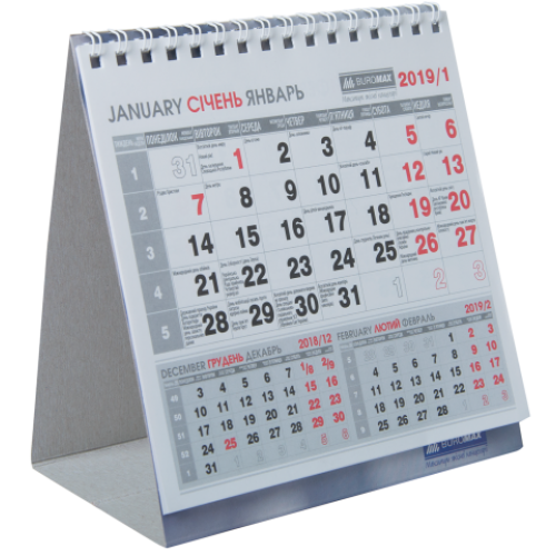 Календарь настольный 140х155мм на 2019 год