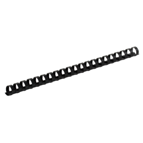 Пластиковые пружины круглые d 10мм, черный, 55л., А4, 100шт.