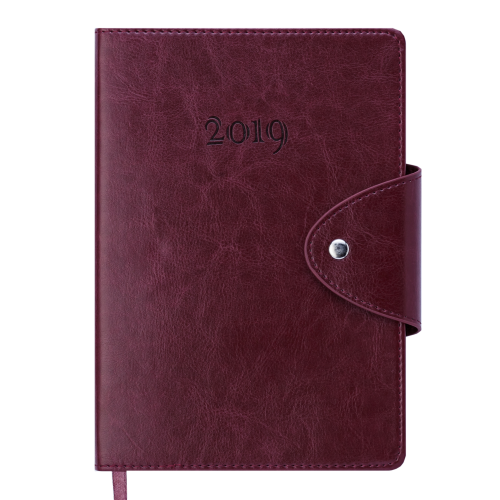 Ежедневник датированный 2019 BUSINESS, A5, бордовый