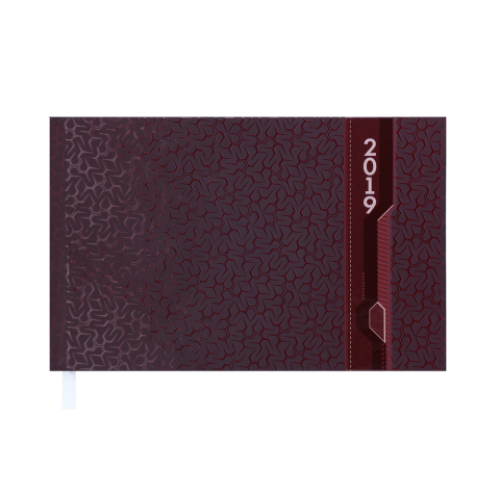 Еженедельник карманный датированный 2019 VELVET, 136 стр., бордовый