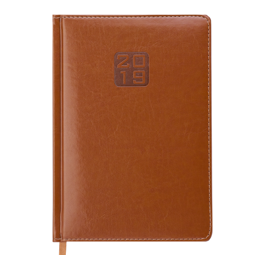 Ежедневник датированный 2019 BRAVO(Soft), A5, 336 стр., коньячный