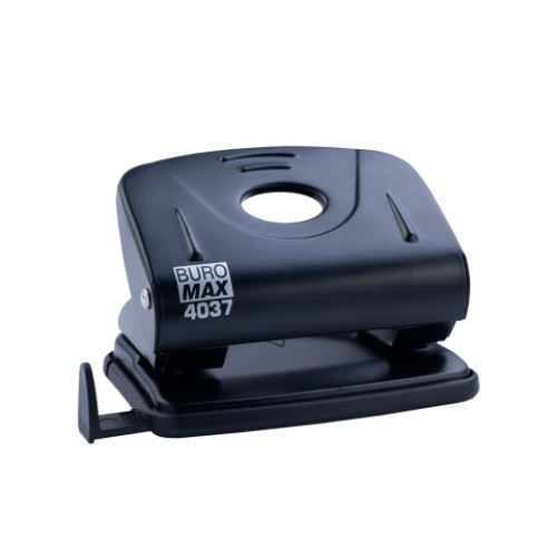 Дырокол металлический BUROMAX, 20 листов, черный