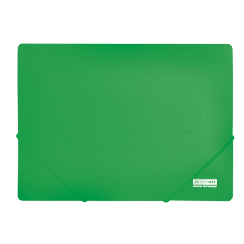 Папка пластиковая А4 на резинках, JOBMAX, зеленый
