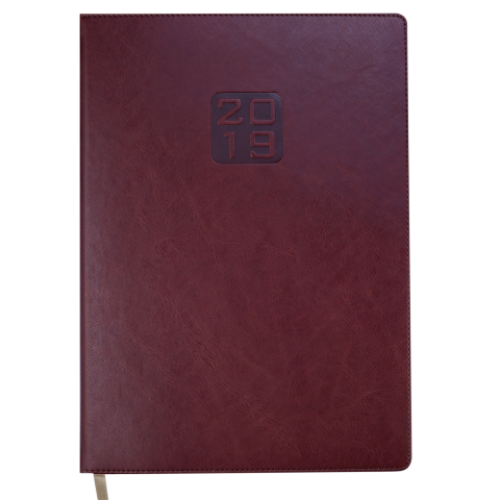 Ежедневник датированный 2019 BRAVO (Soft), A4, коричневый
