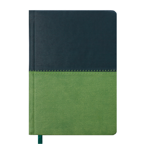 Ежедневник недатированный QUATTRO, A5, темно-зеленый + светло-зеленый