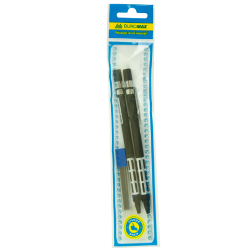 Комплект: карандаш мех. (2шт) + стержни,блистер